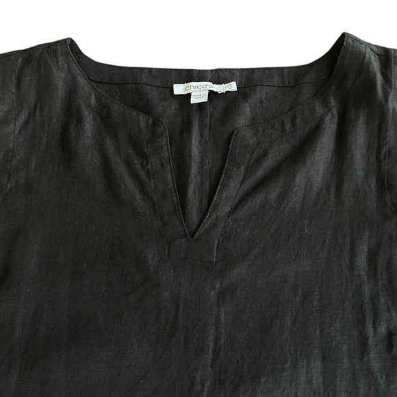 Chico’s | 100% Linen Scalloped Hem Sleeveless Top - Picture 5 of 10